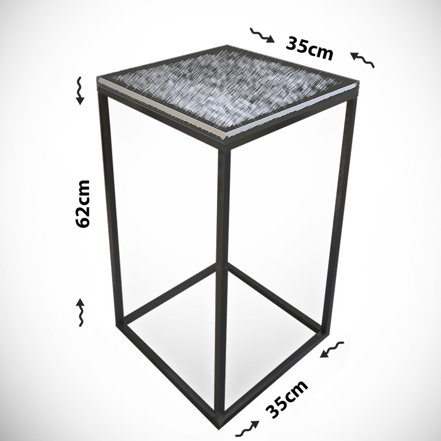 Odkládací stolek PURE 62x35 cm hnědá/černá