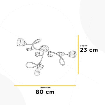 ONLI - Dětský přisazený lustr BUTTERFLY 3xE14/6W/230V