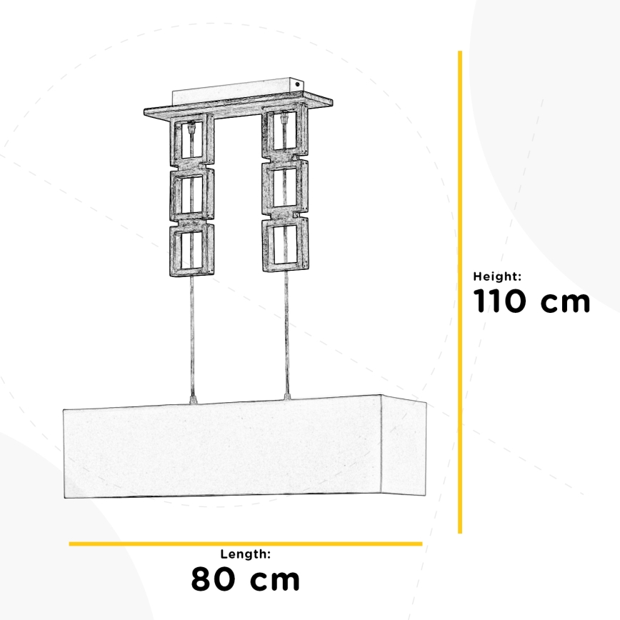 ONLI - Lustr na lanku KISAR 2xE27/22W/230V