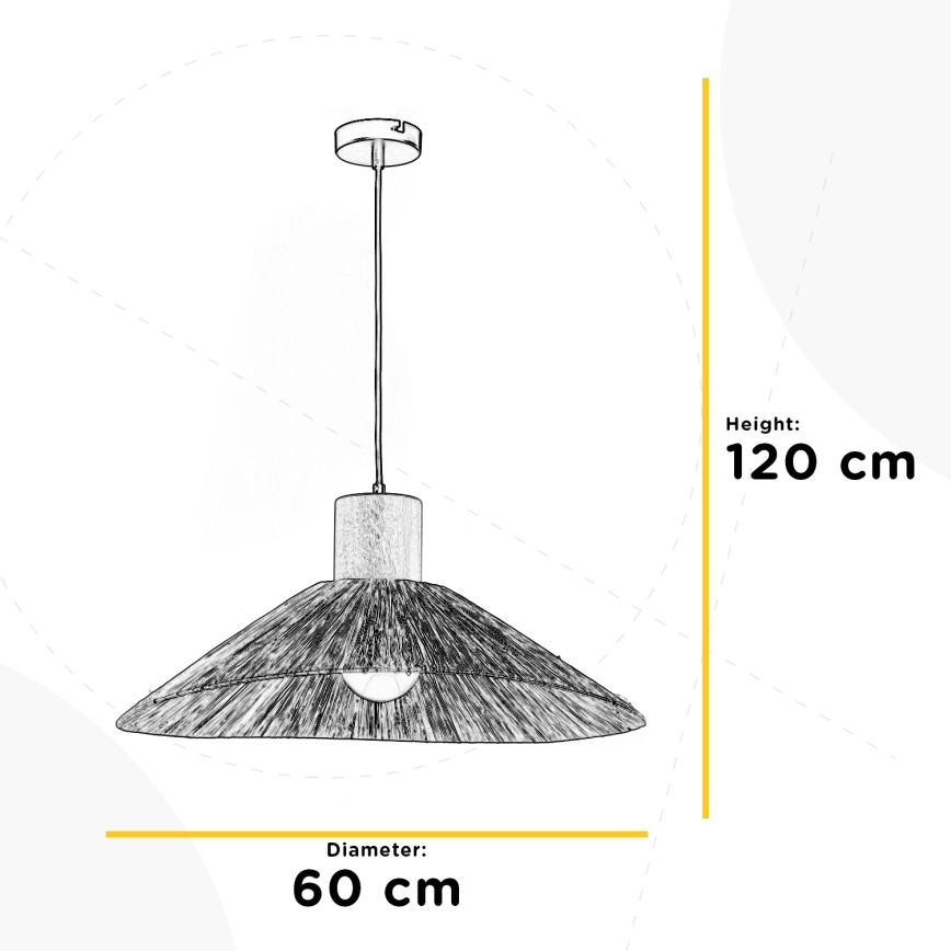 ONLI - Lustr na lanku RAFIA 1xE27/22W/230V