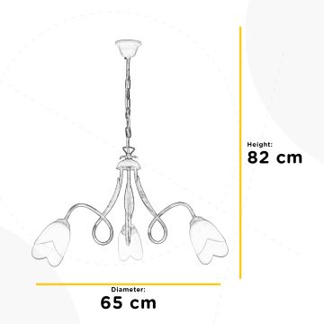 ONLI - Lustr na řetězu DOPPIO GIRO 3xE14/6W/230V bronzová