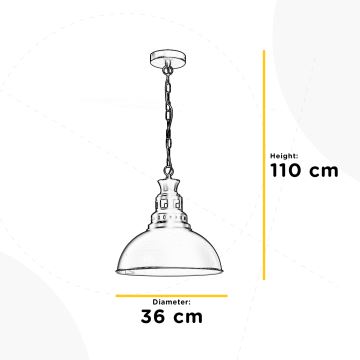 ONLI - Lustr na řetězu ISTANBUL 1xE27/22W/230V černá