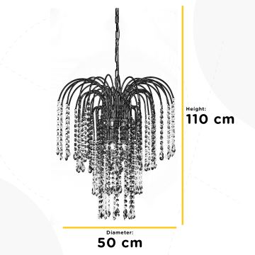 ONLI - Lustr na řetězu PIOGGIA 5xE14/6W/230V chrom