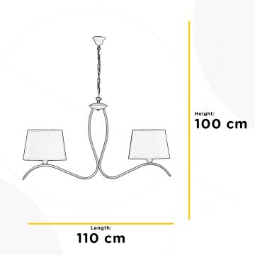 ONLI - Lustr na řetězu ZEN 2xE27/22W/230V