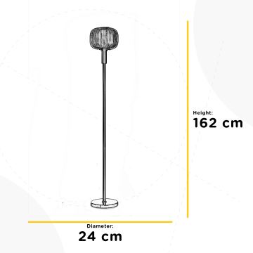 ONLI - Stojací lampa DOROTY 1xE27/22W/230V modrá/zlatá