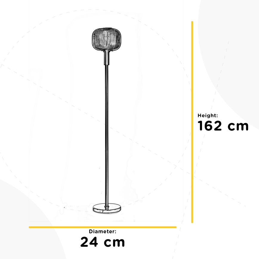 ONLI - Stojací lampa DOROTY 1xE27/22W/230V modrá/zlatá