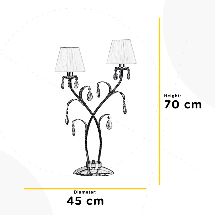 ONLI - Stolní lampa JACQUELINE 2xE14/6W/230V 70 cm