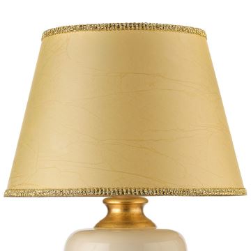 ONLI - Stolní lampa MOZART 1xE27/22W/230V béžová/zlatá 75 cm