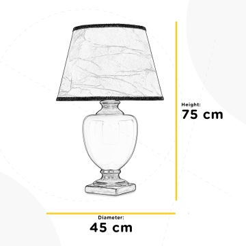 ONLI - Stolní lampa MOZART 1xE27/22W/230V béžová/zlatá 75 cm