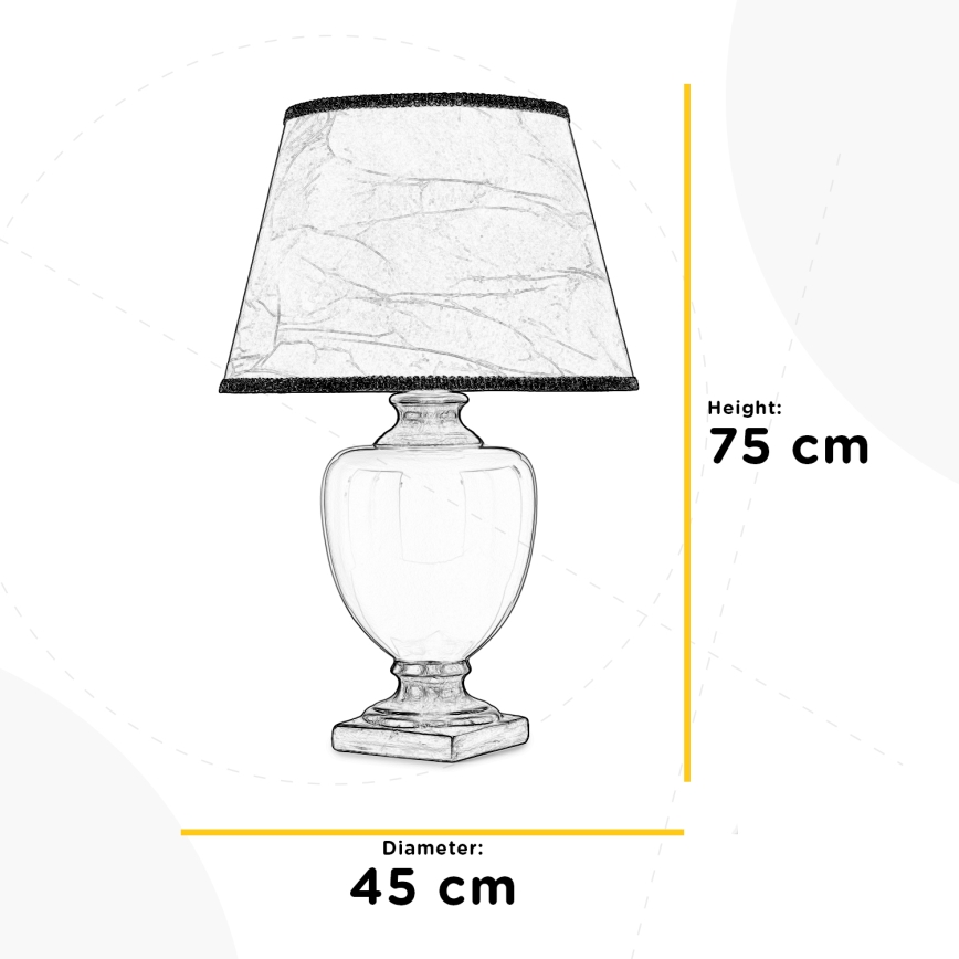 ONLI - Stolní lampa MOZART 1xE27/22W/230V béžová/zlatá 75 cm