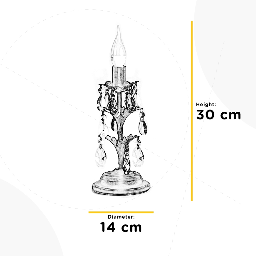 ONLI - Stolní lampa TERESA 1xE14/6W/230V bílá