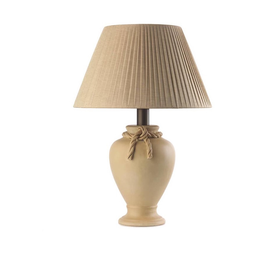 ONLI - Stolní lampa TRECCIA 1xE27/22W/230V 65 cm béžová