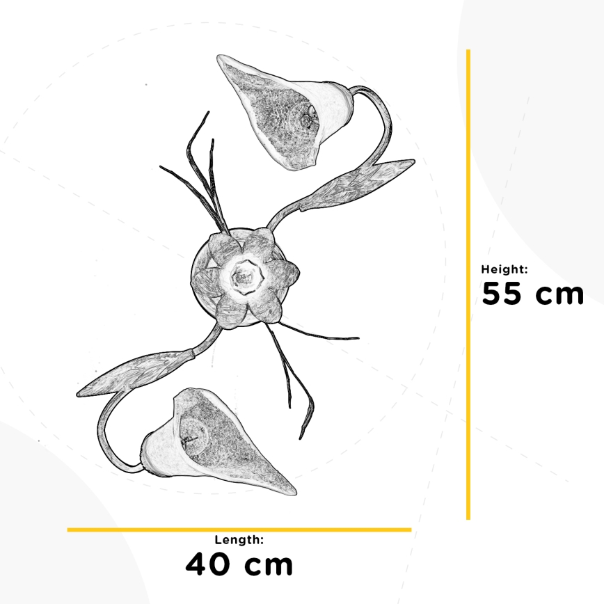 ONLI - Stropní svítidlo ALGA 2xE14/6W/230V bronzová