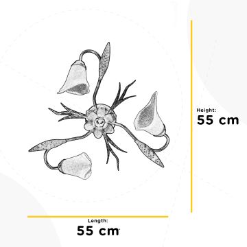 ONLI - Stropní svítidlo ALGA 3xE14/6W/230V bronzová