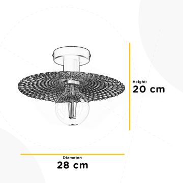 ONLI - Stropní svítidlo GOLDEN 1xE27/22W/230V pr. 28 cm zlatá/černá