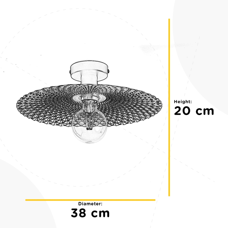 ONLI - Stropní svítidlo GOLDEN 1xE27/22W/230V pr. 38 cm zlatá/černá