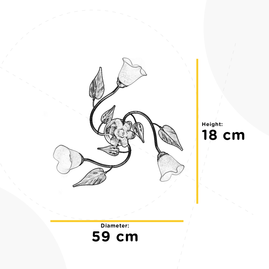 ONLI - Stropní svítidlo MIRANDA 3xE14/6W/230V