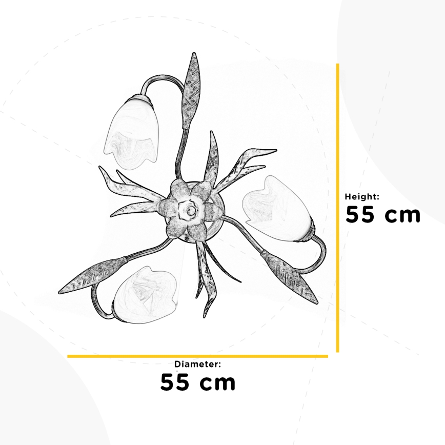 ONLI - Stropní svítidlo SONIA 3xE14/6W/230V