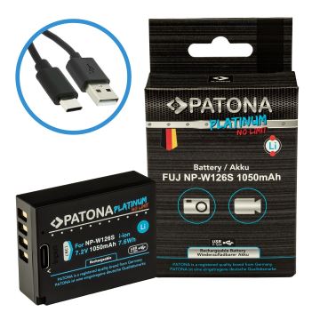 PATONA - Aku Fuji NP-W126S 1050mAh Li-Ion Platinum USB-C nabíjení