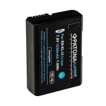 PATONA - Aku Nikon EN-EL14/EN-EL14A 1030mAh Li-Ion Platinum USB-C nabíjení