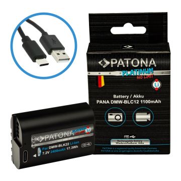 PATONA - Aku Panasonic DMW-BLC12 1100mAh Li-Ion Platinum USB-C nabíjení