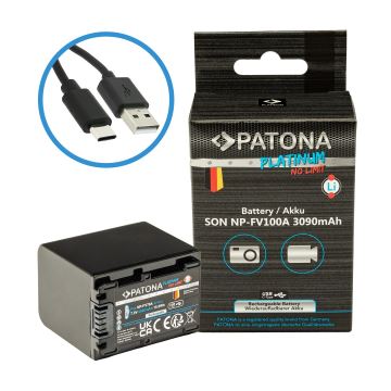 PATONA - Aku Sony NP-FV100 3090mAh Li-Ion Platinum USB-C nabíjení