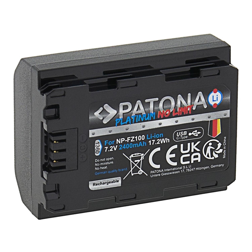 PATONA - Aku Sony NP-FZ100 2400mAh Li-Ion Platinum USB-C