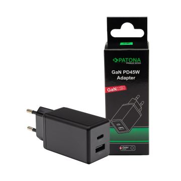 PATONA - Nabíjecí adaptér Power delivery 45W 1xUSB-C/1xUSB-A -PD 3.0