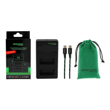 PATONA - Rychlonabíječka Dual Fuji NP-W126 + kabel USB-C 0,6m