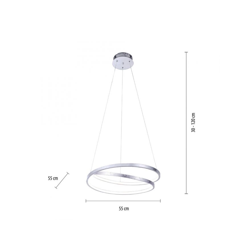 Paul Neuhaus 2472-21 - LED Stmívatelný lustr na lanku ROMAN LED/30W/230V chrom