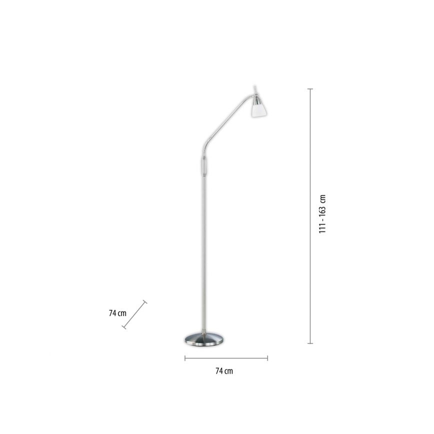 Paul Neuhaus 430-55 - LED Stmívatelná dotyková stojací lampa PINO 1xG9/28W/230V matný chrom