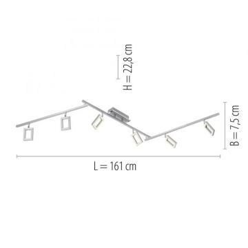 Paul Neuhaus 6965-55 - LED Stmívatelné bodové svítidlo INIGO 6xLED/4W/230V