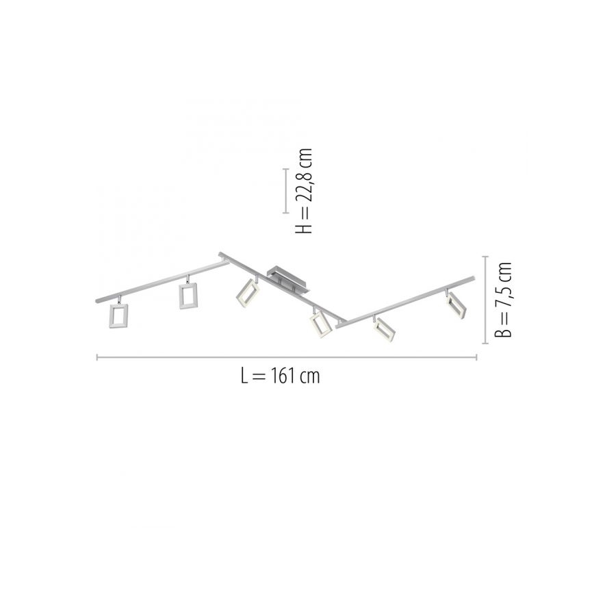 Paul Neuhaus 6965-55 - LED Stmívatelné bodové svítidlo INIGO 6xLED/4W/230V