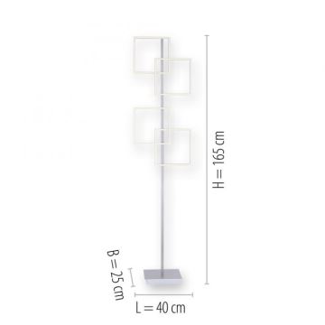 Paul Neuhaus 817-55 - LED Stmívatelná stojací lampa INIGO 4xLED/8W/230V + dálkové ovládání