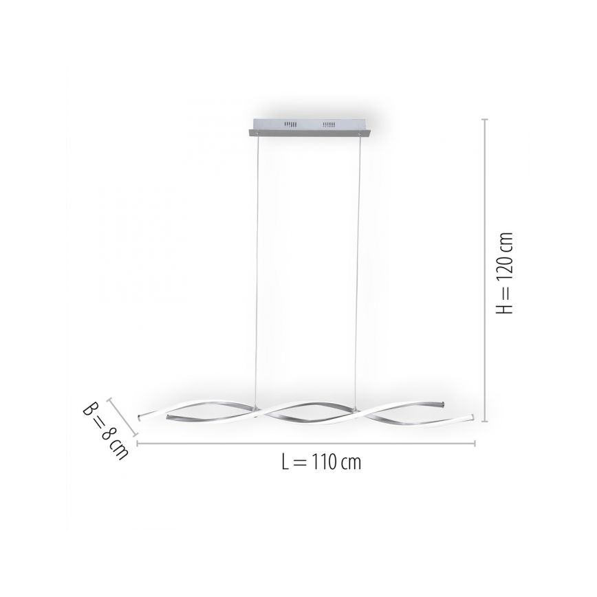 Paul Neuhaus 9142-55 - LED Stmívatelný lustr na lanku POLINA 2xLED/10,2W/230V