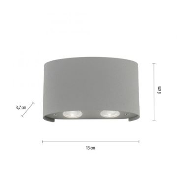 Paul Neuhaus 9487-21 - LED Venkovní nástěnné svítidlo CARLO 4xLED/0,8W/230V IP54