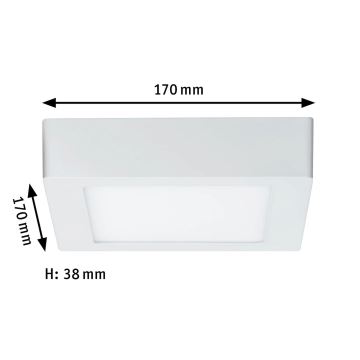 Paulmann 70644 - LED/11W Stropní svítidlo LUNAR 230V 17x17 cm bílá