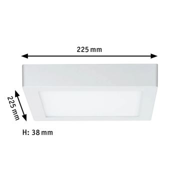 Paulmann 70645 - LED/12,5W Stropní svítidlo LUNAR 230V 22,5x22,5 cm bílá