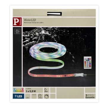 Paulmann 70699 - LED RGB/9,8W IP67 Stmívatelný venkovní pásek WATERLED 4,8m 230V + dálkové ovládání