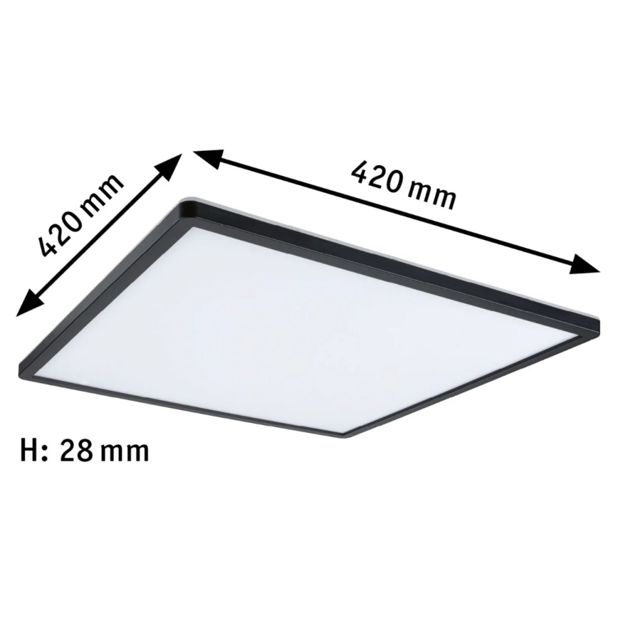 Paulmann 71002 - LED/22W Stmívatelný panel ATRIA 230V 3000K černá