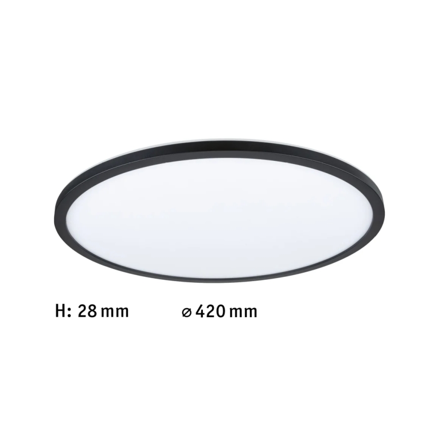 Paulmann 71013 - LED/22W Stmívatelný panel ATRIA 230V 4000K pr. 42 cm černá