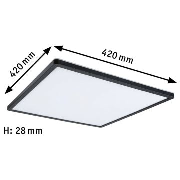 Paulmann 71016 - LED/22W Stmívatelný panel ATRIA 230V 4000K černá