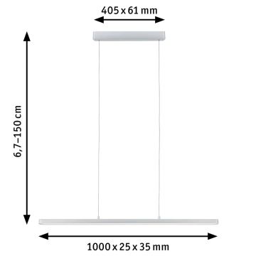 Paulmann 79902 - LED/43W Stmívatelný lustr na lanku SMART LENTO 230V 2700-6000K