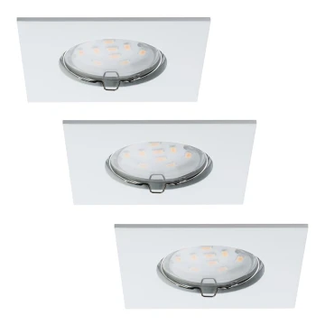 Paulmann 92760 - SADA 3x LED/6,8W IP44 Koupelnové podhledové svítidlo COIN LED/6,8W/230V