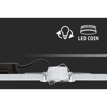 Paulmann 92970 - LED/4,2W IP23 Stmívatelné koupelnové podhledové svítidlo COIN 230V