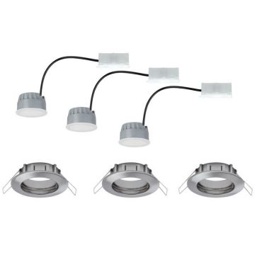 Paulmann 93958 - SADA 3x LED/6,8W IP44 Stmívatelné koupelnové podhledové svítidlo COIN 230V