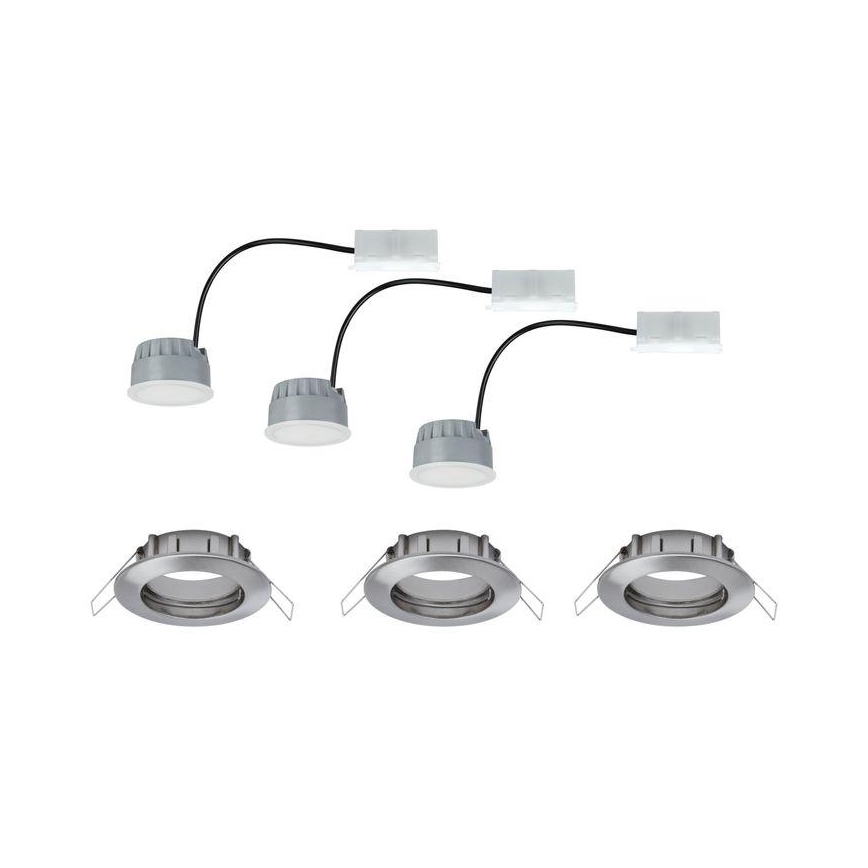 Paulmann 93958 - SADA 3x LED/6,8W IP44 Stmívatelné koupelnové podhledové svítidlo COIN 230V