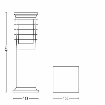 Philips 15282/54/16 - LED Venkovní lampa MYGARDEN PATIO 1xE27/53W/230V IP44