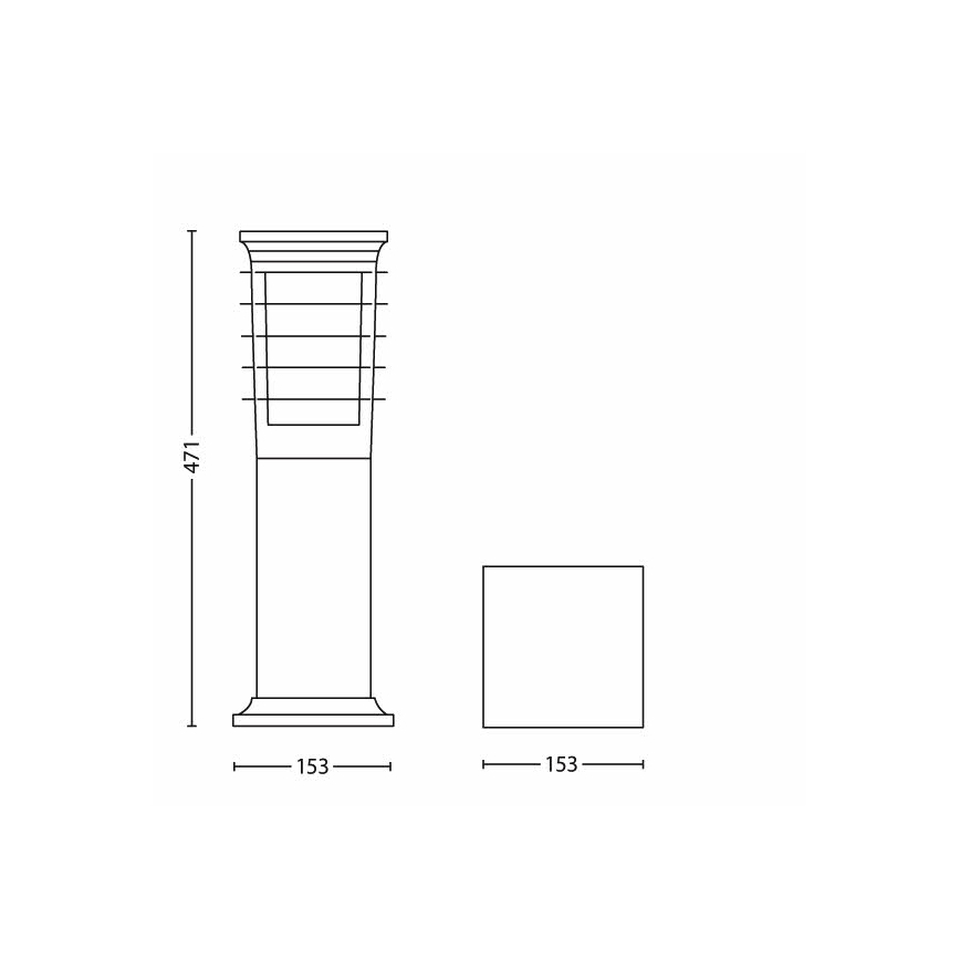 Philips 15282/54/16 - LED Venkovní lampa MYGARDEN PATIO 1xE27/53W/230V IP44