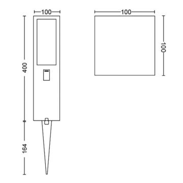 Philips 17434/30/P7 - LED RGB Venkovní lampa HUE IMPRESS LED/8W/230V IP44